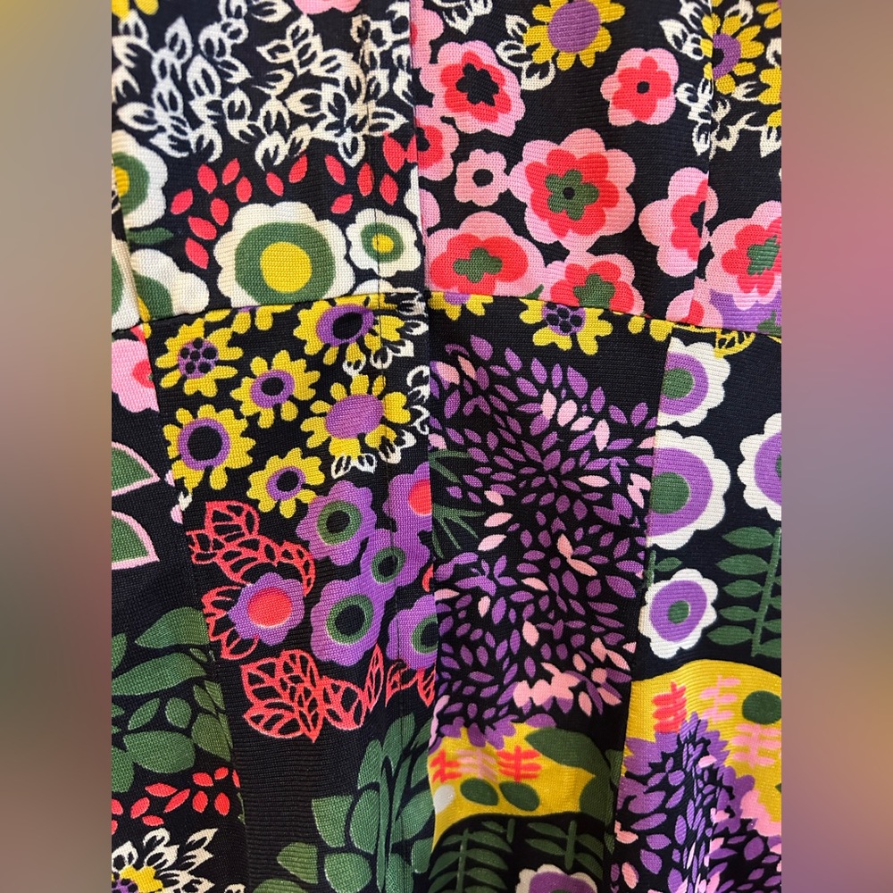 Vintage Psychedelic 60s 70s Floral Micro Mini Dress Groovy Trippy Baby Doll - Picture 13 of 14